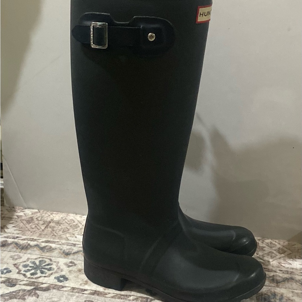 Hunter Matte Black Tall Rain Boots